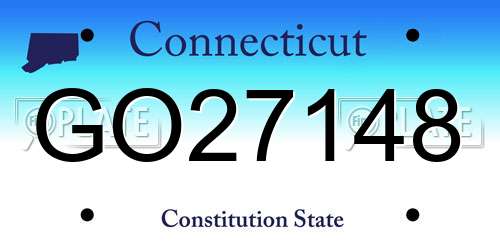GO27148 Connecticut License Plate