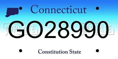 GO28990 Connecticut License Plate