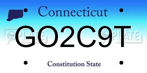 GO2C9T Connecticut License Plate