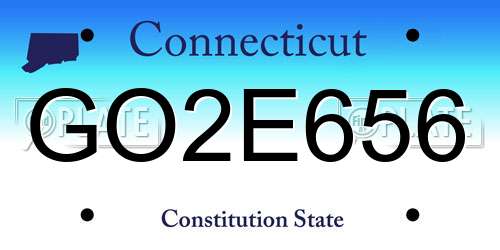 GO2E656 Connecticut License Plate