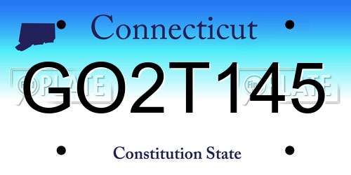 GO2T145 Connecticut License Plate