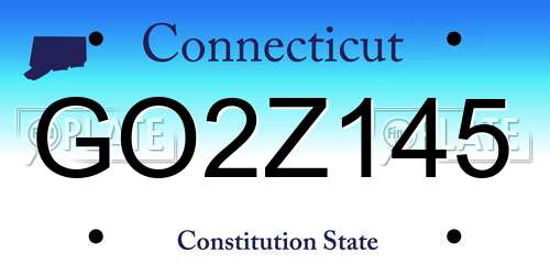 GO2Z145 Connecticut License Plate