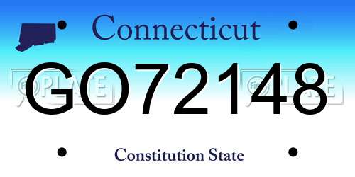 GO72148 Connecticut License Plate