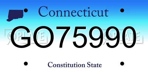 GO75990 Connecticut License Plate