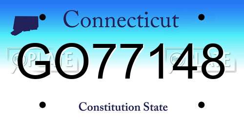 GO77148 Connecticut License Plate