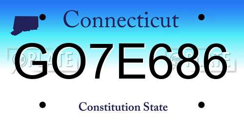 GO7E686 Connecticut License Plate