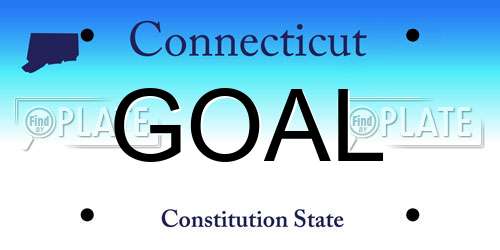 GOAL Connecticut License Plate