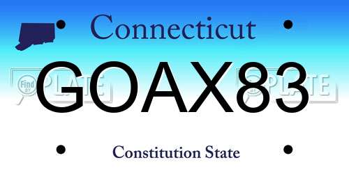 GOAX83 Connecticut License Plate