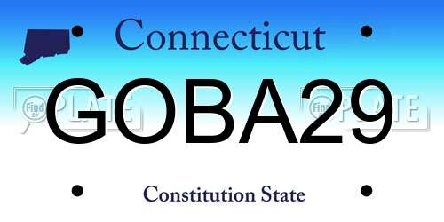 GOBA29 Connecticut License Plate