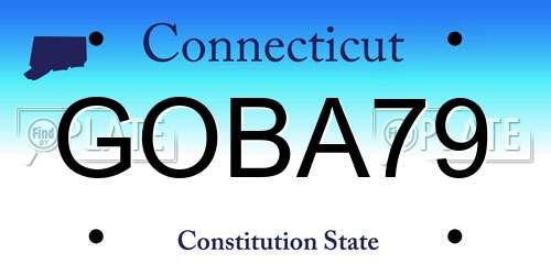 GOBA79 Connecticut License Plate