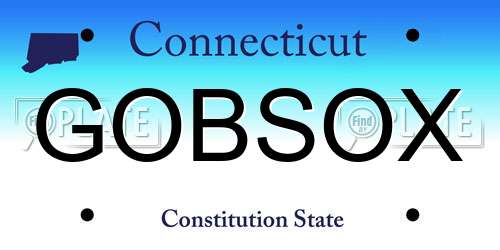 GOBSOX Connecticut License Plate