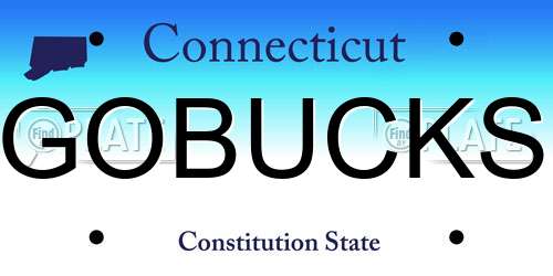GOBUCKS Connecticut License Plate