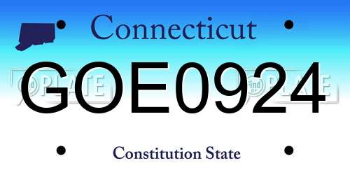 GOE0924 Connecticut License Plate