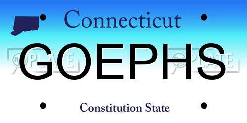 GOEPHS Connecticut License Plate