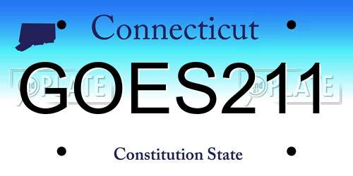 GOES211 Connecticut License Plate