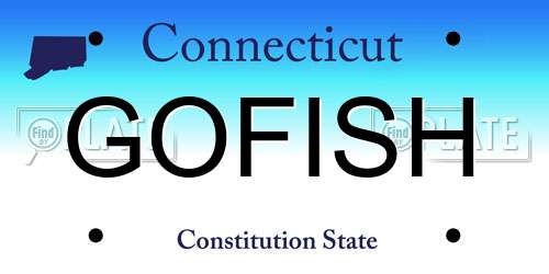 GOFISH Connecticut License Plate