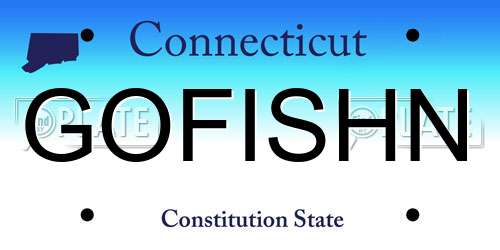 GOFISHN Connecticut License Plate