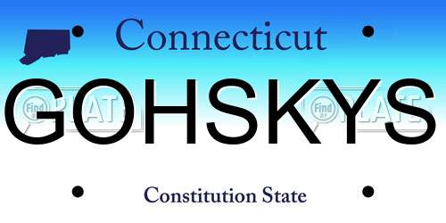 GOHSKYS Connecticut License Plate