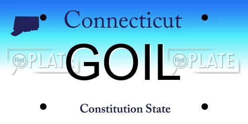 GOIL Connecticut License Plate