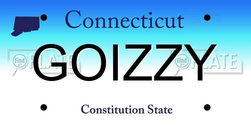 GOIZZY Connecticut License Plate