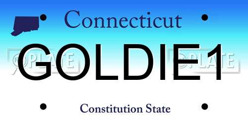 GOLDIE1 Connecticut License Plate
