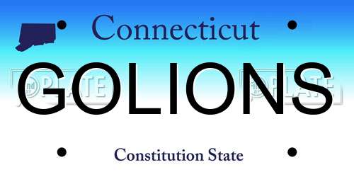 GOLIONS Connecticut License Plate