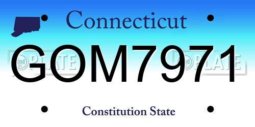 GOM7971 Connecticut License Plate