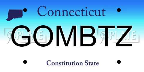 GOMBTZ Connecticut License Plate