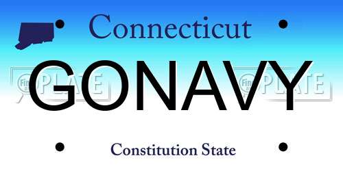 GONAVY Connecticut License Plate