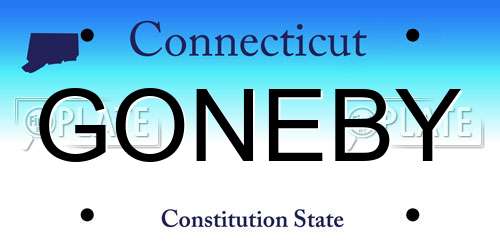 GONEBY Connecticut License Plate
