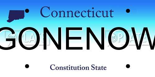 GONENOW Connecticut License Plate