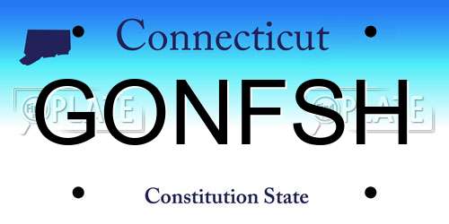 GONFSH Connecticut License Plate