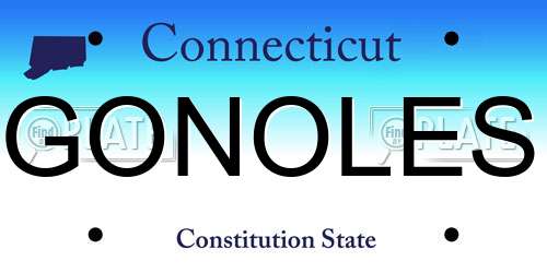 GONOLES Connecticut License Plate