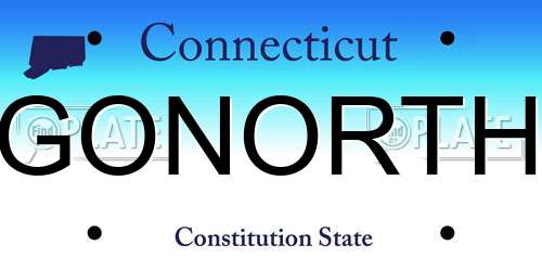 GONORTH Connecticut License Plate