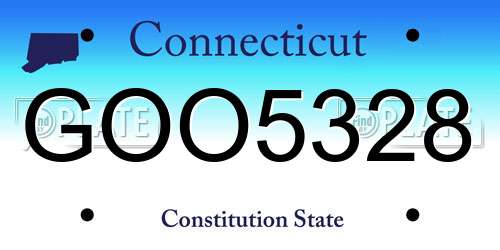 GOO5328 Connecticut License Plate