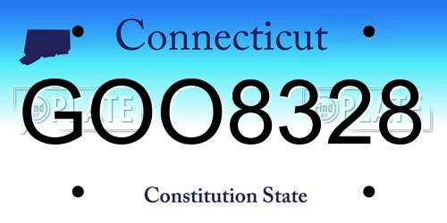 GOO8328 Connecticut License Plate