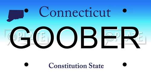 GOOBER Connecticut License Plate