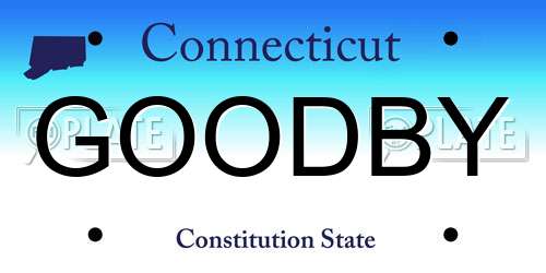 GOODBY Connecticut License Plate