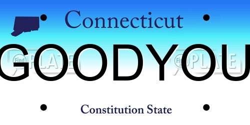 GOODYOU Connecticut License Plate