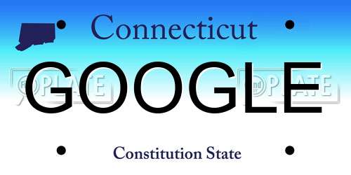 GOOGLE Connecticut License Plate