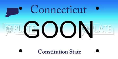 GOON Connecticut License Plate