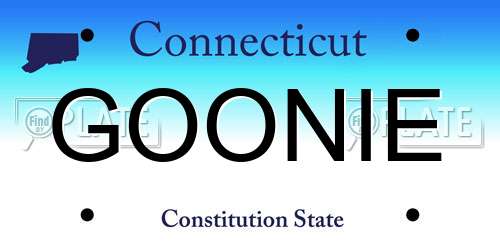 GOONIE Connecticut License Plate
