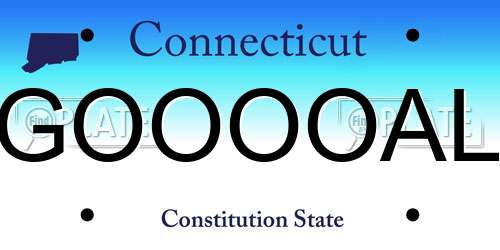 GOOOOAL Connecticut License Plate