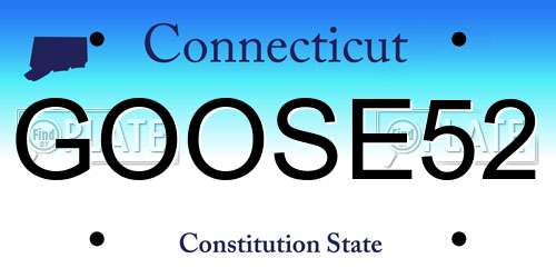 GOOSE52 Connecticut License Plate