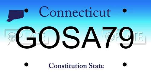 GOSA79 Connecticut License Plate