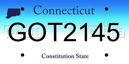 GOT2145 Connecticut License Plate