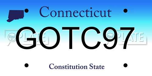 GOTC97 Connecticut License Plate