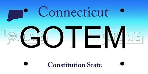 GOTEM Connecticut License Plate
