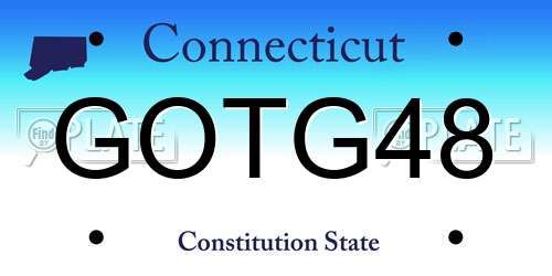 GOTG48 Connecticut License Plate