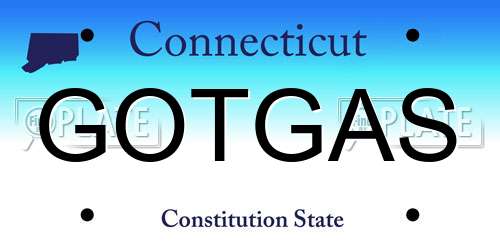 GOTGAS Connecticut License Plate